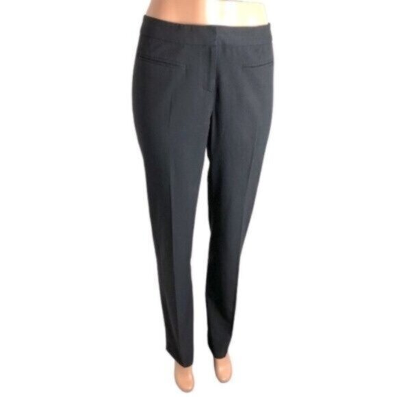 Donna Karan Pants - Donna Karan Black Slim Leg Dress Trouser Pants Size 8